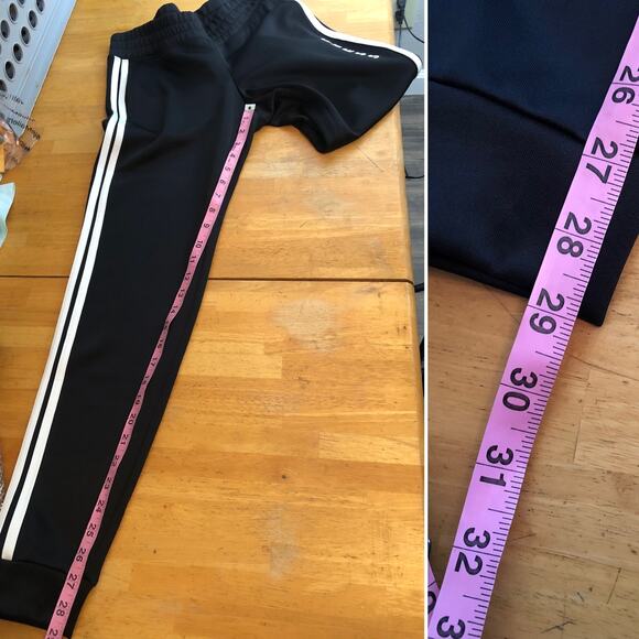 Guess Black Mid Rise Stripe Down Side Athletic Jogger Pants XS - Picture 10 of 15